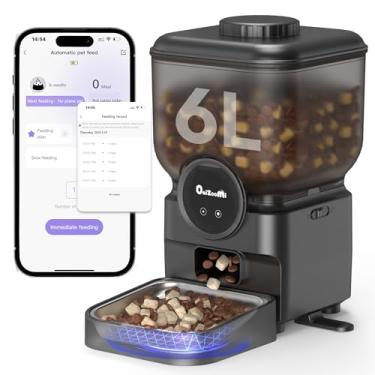 Imagem de Pet Automatico Alimentador para Gatos com Caes - 6L Inteligente Comedouro para Cat com Cães 2.4g Wifi - Eletronico Suporte Programavel Automático Food Dispenser com Steel Pote