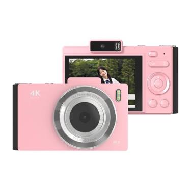 Imagem de Andoer Câmera digital 4K Câmera de vídeo digital portátil CCD 48MP 2,8 polegadas tela IPS antivibração zoom 16X foco automático com bateria flash aniversário para adolescentes estudantes amigos