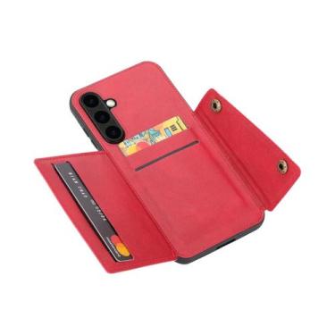 Imagem de Capa De Couro Para Celular Samsung Galaxy S25 Ultra S24 FE S23 S22 Ult