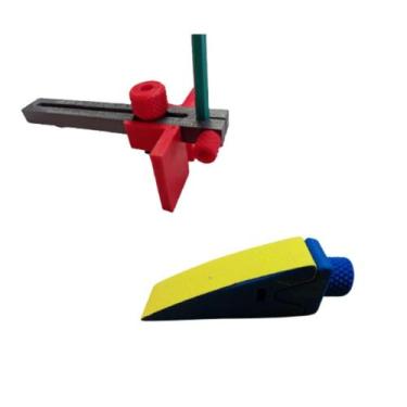 Imagem de Kit Marcador linear graminho régua 160mm mini bloco lixa - Aero3dprint