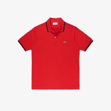 Imagem de Polo Lacoste Clássico Fit em Piqué, Vermelho, Azul marinho, S