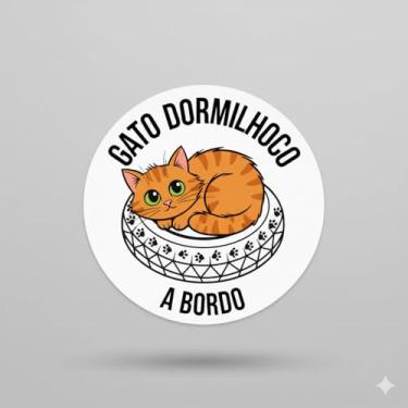 Imagem de Adesivo Decorativo para Carro e Moto, Modelo Gatinho (Adesivo62)