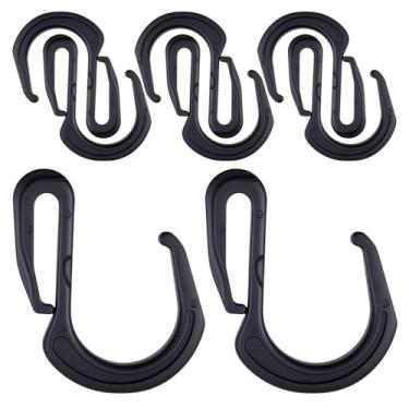 Imagem de Pacote com 8 ganchos de cabo de plástico para rede de armazenamento de carro, ganchos organizadores de malha de porta-malas, adequados para aplicações de assento traseiro e bolsa de armazenamento