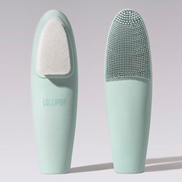 Imagem de LOLLIPOP Esfoliante Facial De Silicone Com Dois Lados, Esfoliante Facial, Limpador De Escova Facial Sintética, Escova De Limpeza Facial Para Massagem - Minty