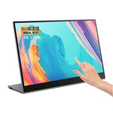 Imagem de Monitor Portátil 4K 15.6", Tela Touchscreen UHD IPS, 100% sRGB, USB-C/HDMI, Alto-falantes Duplos, Corpo em Liga de Alumínio, Compatível com Notebook, PC, Smartphone, PS4/5, Xbox, Switch