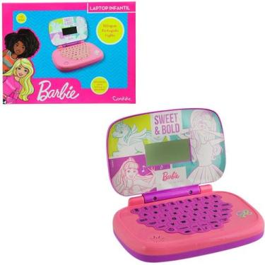 Imagem de Laptop Infantil Educativo Minigame Barbie Bilingue - Candide