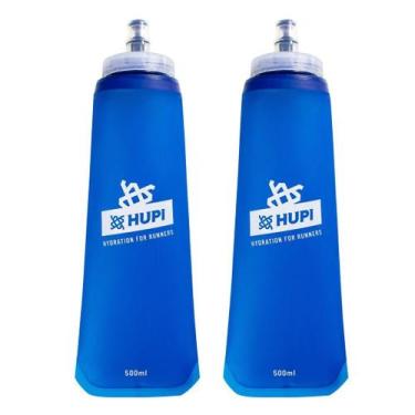 Imagem de Kit 2 Garrafas Dobrável Soft Flask HUPI 500ML, 500ML, AZUL