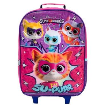 Imagem de Mala Escolar G Rodinha Super Gatinhos Disney Junior Dermiwil