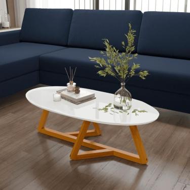 Imagem de Mesa De Centro Sala De Estar Classic Oval Branca