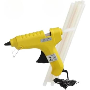 Imagem de Pistola de Cola Quente + 7 Bastões de Cola (7mm) – Prática, Segura e Ideal para Artesanato e Reparos