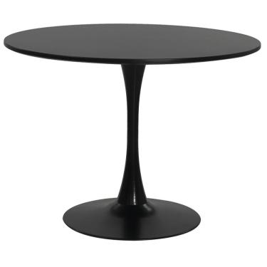 Imagem de Mesa Saarinen Tulipa Redonda 120cm Tampo Madeira Preto