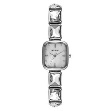 Imagem de Relógio Seculus Feminino Ref: 77334l0svnb2 Retangular Bracelete Prateado