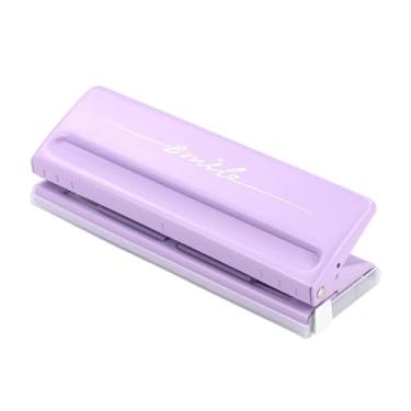 Imagem de Colaxi Perfurador de Papel com 6 Furos - Material Versátil para Diários e Refil de Páginas para Fichário Deskfax, Roxo