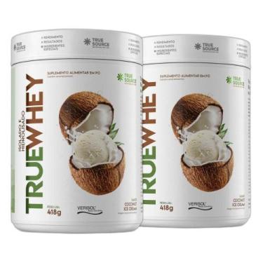 Imagem de Kit 2 Whey Protein Isolado Coconut Ice 418G True Source