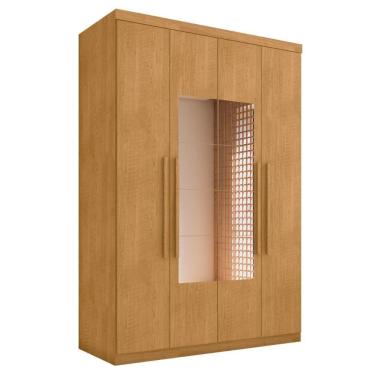 Imagem de Roupeiro Com Espelho E 4 Portas Pituba Naturalle