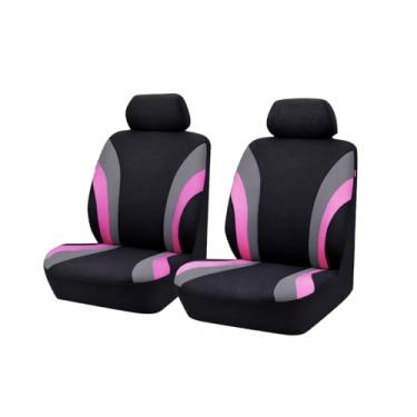 Imagem de Sandfren Apenas capas de assento dianteiro de carro, protetores de assento dianteiros de veículos de malha respirável esportivo com capas removíveis para encosto de cabeça, acessórios de proteção