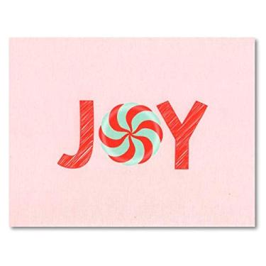 Imagem de Cartão de Natal Joy Peppermint Candy (10,8 cm x 14 cm) por Nerdy Words