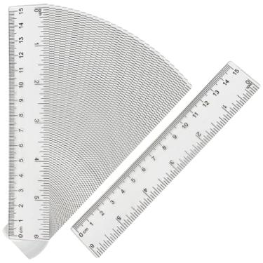Imagem de Zorveiio Pacote com 32 mini réguas transparentes de 15 cm, réguas retas flexíveis de plástico transparente com polegadas e centímetros, material de volta às aulas para sala de aula, escritório