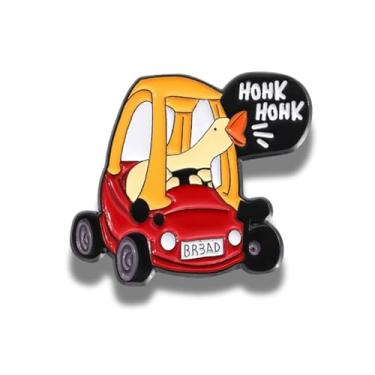 Imagem de Broche de esmalte meme engraçado, desenho animado pato, sapo, ganso animal, emblema de lapela de metal, broche de meme de humor fofo para mochila, jaqueta, broche de presente de piada para