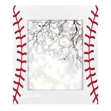 Imagem de Moldura de beisebol branca esportiva de 20 x 25 cm para mesa vertical ou horizontal e exibição de parede, moldura de beisebol para pôster de certificado, decoração de casa, ideias de presentes para a