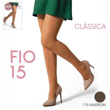 Imagem de Meia Calça Selene Fio 15 Classica 9020.001, Marrom, P