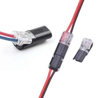 Imagem de Terminais de crimpagem de cabo elétrico de emenda rápida de 2 pinos de 2 pinos para fiação de fios conectores de carro LED 22-20AWG