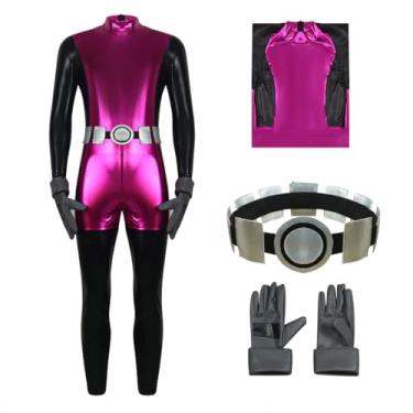 Imagem de EDAUWAE Macacão masculino de luxo com cinto de luvas, conjunto completo de cosplay de Halloween, Tipo 1, XXG