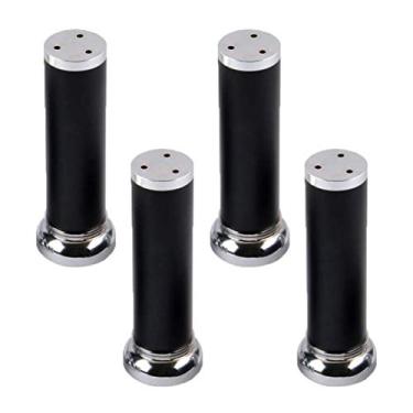 Imagem de ZJYWMM Pernas de móveis Pernas de mesa de metal adiustável Pés de liga de alumínio Pés redondos de substituição para móveis Pernas de sofá Pernas de sofá Mesa Pernas Armários de cama Risers 4 peças