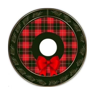 Imagem de Saia Para Árvore De Natal Decoração Enfeite Natalino Papai Noel Natalina Estampada Sublimado(Laço)