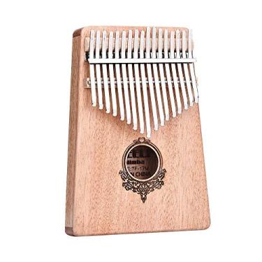 Imagem de Piano de polegar Kalimba 17 tons placa única polegar piano dedo piano instrumentos musicais para adultos piano polegar (cor: A) (E)