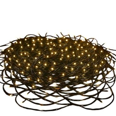 Imagem de Cordão de Luz LED Branco Quente, Fio Preto, para Decoração e Iluminação de Natal, Festas e Ambientes Internos, Baixo Consumo e Luz Intensa