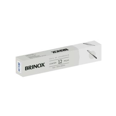 Imagem de Conjunto de Facas de Churrasco Brinox Lyon Aço Inox 12 Peças Polido com Friso Aço Inox 