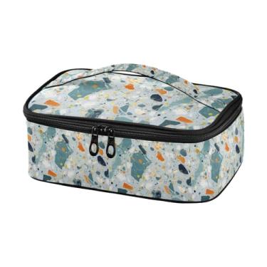 Imagem de GUIJI Lancheira térmica verde-mármore, à prova de vazamento, lancheira para mulheres e homens, lancheira portátil para trabalho, piquenique, viagens