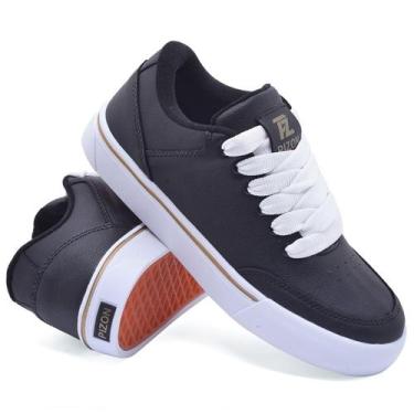 Imagem de Tênis Casual Feminino Pizon Chunky, Branco Preto e Rosa, Confortável c