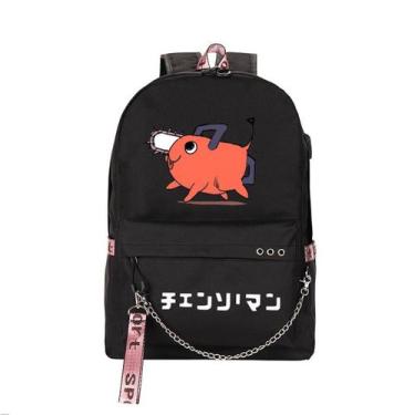 Imagem de Mochila escolar Cartoon Kids Chainsaws Mans Pochitas Anime B - yiweisa