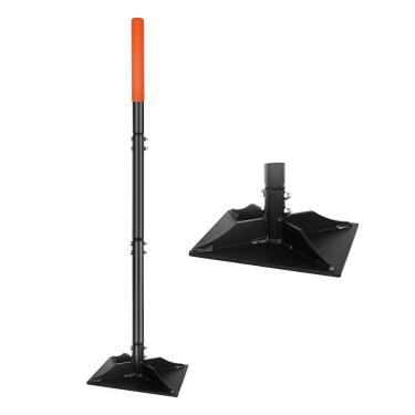 Imagem de YEELOR Compactador De Solo Aço Para Jardim Com Cabo 45", Ferramenta Manual Solo, Placa Durável, Ideal Nivelamento Cascalho, Asfalto E Calçadas