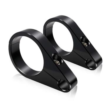 Imagem de Braçadeira de cabo de alça de motocicleta de 3,15 cm para Harley Honda Yamaha, braçadeira de cabo de motocicleta para cabo de freio e cabo de embreagem, pacote com 2 (preto)