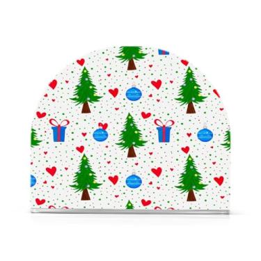 Imagem de Wassud Porta-guardanapos de acrílico decorado pinheiros, dispensador de guardanapo de papel moderno em forma de U para mesa, cozinha, sala de jantar, bancada 1 peça (comporta 50-60 guardanapos)