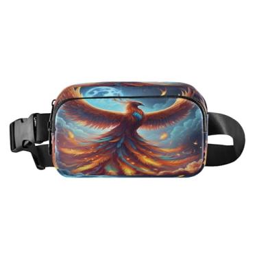 Imagem de CEBUGI Mini pochetes de caminhada para homens e mulheres, pochete Phoenix Fashion resistente à água com cinto ajustável para treino, viagem, corrida