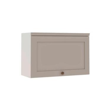 Imagem de Armário Aéreo Iluminata 1 Porta Branco e Fendi 70 cm - Modern