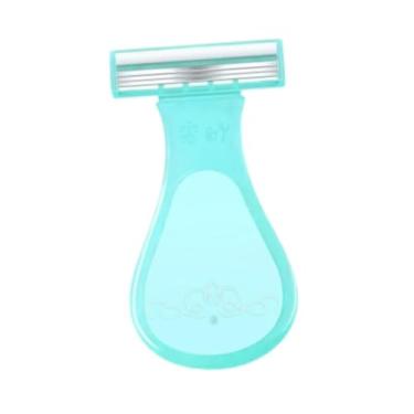 Imagem de ChuYiElegance Aparador Manual Feminino, Ferramenta de Beleza Portátil, Aparador de Pelos Corporais, Dispositivo para Remoção de Pelos Axilas, Ideal para Viagens, Verde, Tamanho real