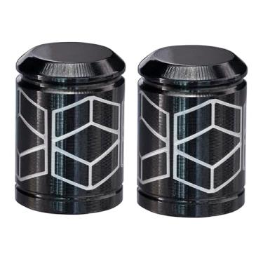 Imagem de Fenrir Capas Tampas das Válvula de Pneu Roda Aço Inoxidável 304 Tratamento de Superfície PVD Design Antivazamento Compatível com Válvula Schrader Americana (810-JC001 2Pieces)