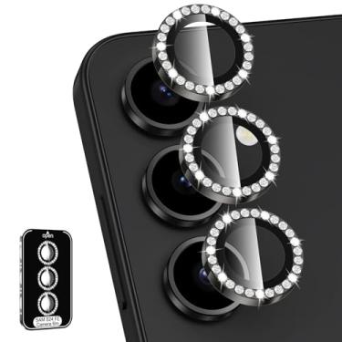 Imagem de Avocase Protetor de lente para câmera Samsung Galaxy S24 FE, capa de lente de vidro temperado com anel de metal individual, [forte adsorção] Capa de lente transparente HD ultrafina resistente a