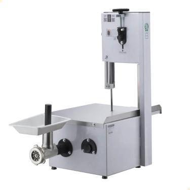 Imagem de Serra Fita Malta Branca Mesa Inox com Moedor boca 8 motor 1/2 Cv Bivolt 3101040