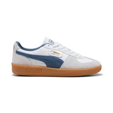 Imagem de PUMA Tênis masculino Palermo Og com cadarço casual - azul, Branco, 45