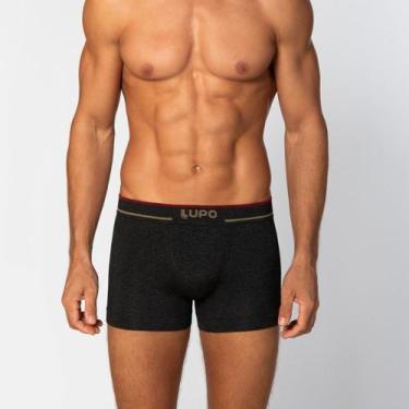 Imagem de Cueca Lupo Boxer Microfibra Sem Costura 733-004, Preto mescla, P