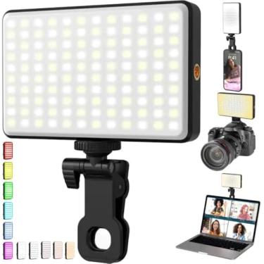 Imagem de Iluminação Selfie com Clipe Ajustável para Vídeos e TikTok - Luz Auxiliar Led RGB Para Celular Notebook Selfie Led Ring Light Profissional Fotografia Flash Iluminação De Preenchimento De Vídeo E Foto