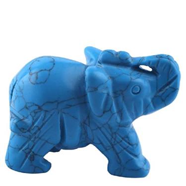 Imagem de Estátua de elefante cristal 1 peça quartzo rosa decoração de casa elefante obsidiana decoração pequena (10)