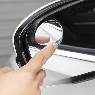 Imagem de Espelho retrovisor de carro protetor de chuva, espelho de ponto cego ajustável de 360° para espelhos laterais, refletor repelente de água, acessório automotivo