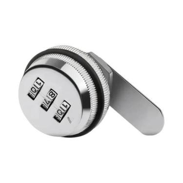 Imagem de Fechadura De Combinação Preta E Prata De 20mm Para Armário, Fechadura 